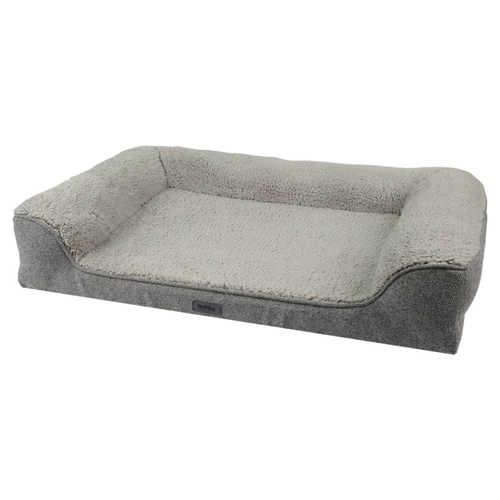 Nobby Komfortsofa Calbu eckig mit Rand grau, Maße: 120 x 80 x 7/20 cm