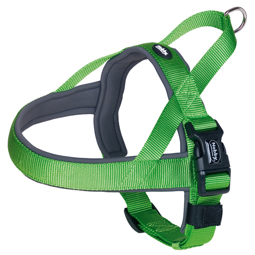 Nobby Norweger Geschirr Classic Preno neongrün/grau, Bauchumfang: 38-50 cm