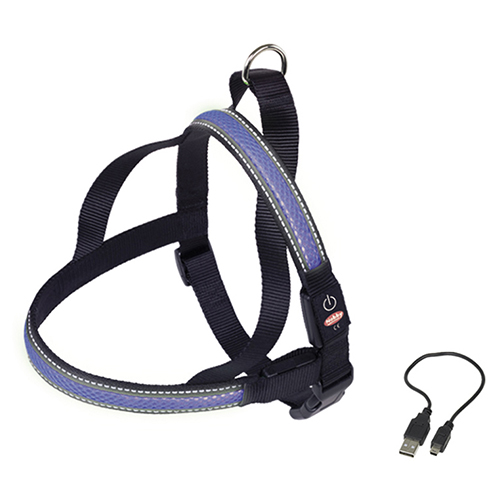 Nobby Norweger Geschirr Flash Mesh blau, Größe: M / Breite: 25 mm