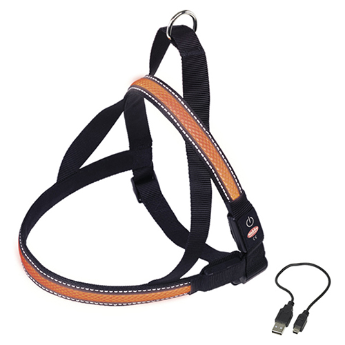 Nobby Norweger Geschirr Flash Mesh orange, Größe: M / Breite: 25 mm