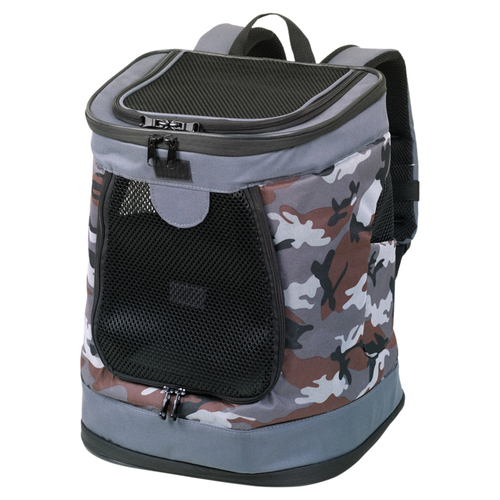 Nobby Rucksack Plate camouflage-grau für Hunde