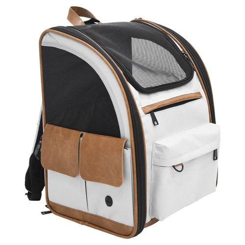 Nobby Rucksack Tomek hellgrau für Hunde