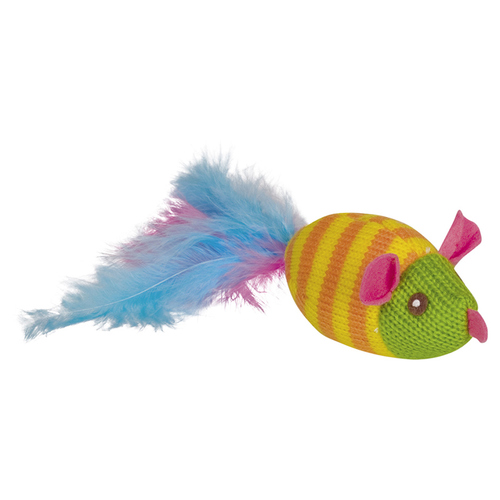 Nobby Strickmaus mit Feder & Catnip