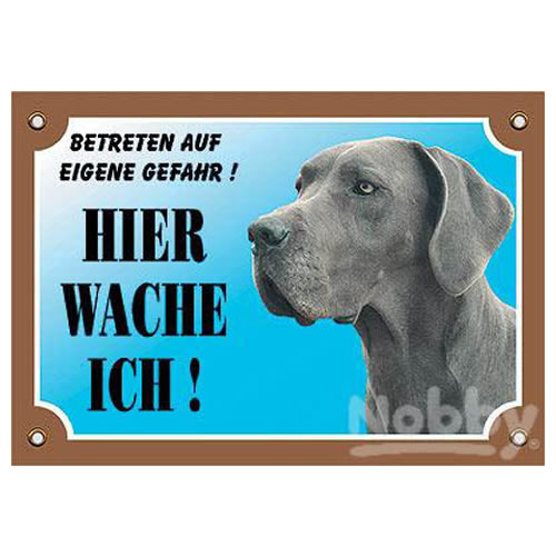 Nobby Warntafel Dogge grau
