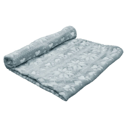 Nobby Xmas Fleece Plaid Flokon grau, Maße: 100 x 150 cm