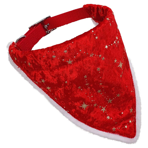 Nobby Xmas Halsband mit Tuch rot, Maße: 35 cm / 10 mm