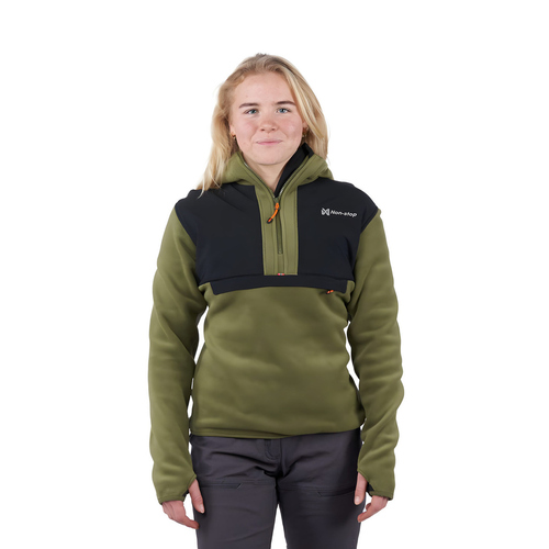 Non-stop dogwear Damen Hoodie HZ W grün, Größe: XL