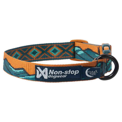 Non-stop dogwear Halsband Trail Quest Collar Rachel Pohl Edition teal/oak, Größe: S