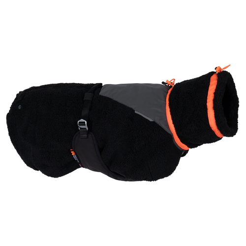 Non-stop dogwear Hundejacke Trekking Fleece Jacket schwarz/orange, Größe: 40