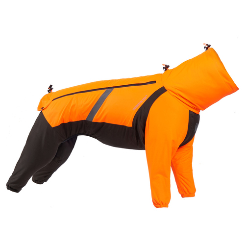 Non-stop dogwear Regen-Overall Fjord Overall Raincoat orange/black Non-stop dogwear Regen-Overall Fjord Overall Raincoat orange/black