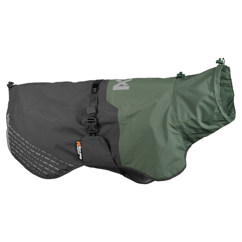 Non-stop dogwear Regenmantel Fjord Raincoat grau/grün, Größe: 50