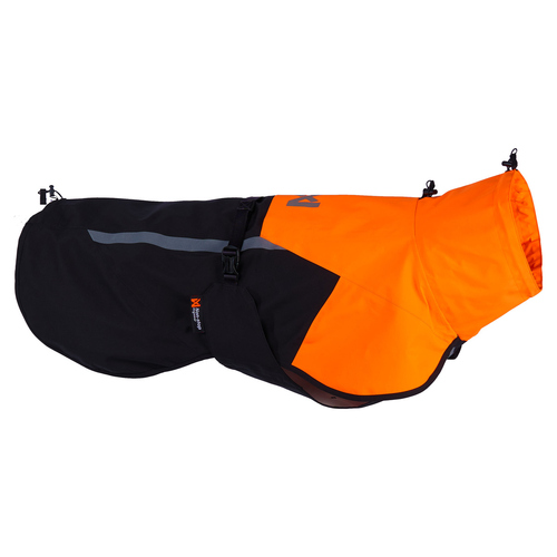 Non-stop dogwear Regenmantel Fjord raincoat 2.0 schwarz/orange, Rückenlänge: 45 cm