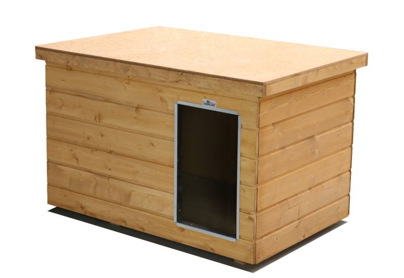 Original SAUERLAND Holz-Hundehütte, braun imprägniert | Flachdach Dickschicht | ... Original SAUERLAND Holz-Hundehütte, braun imprägniert | Flachdach Dickschicht | ...