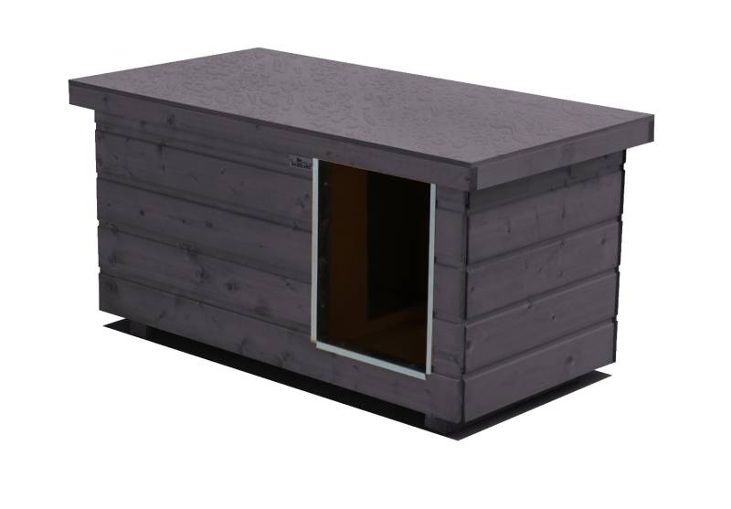 Original SAUERLAND Holz-Hundehütte mit Vorraum, graphitgrau | Flachdach Dickschi... Original SAUERLAND Holz-Hundehütte mit Vorraum, graphitgrau | Flachdach Dickschi...