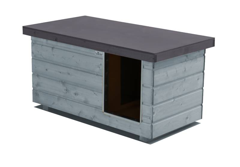 Original SAUERLAND Holz-Hundehütte mit Vorraum, platingrau/graphitgrau | Flachda... Original SAUERLAND Holz-Hundehütte mit Vorraum, platingrau/graphitgrau | Flachda...