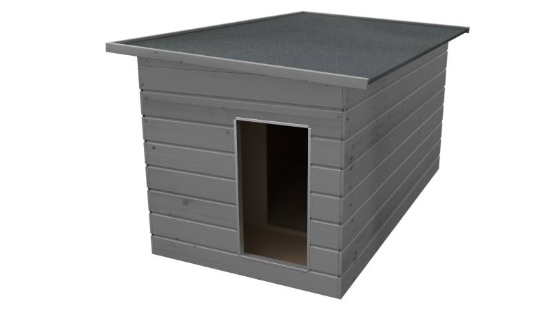 Original SAUERLAND Holz-Hundehütte mit Vorraum, platingrau | Pultdach Allwetter ... Original SAUERLAND Holz-Hundehütte mit Vorraum, platingrau | Pultdach Allwetter ...