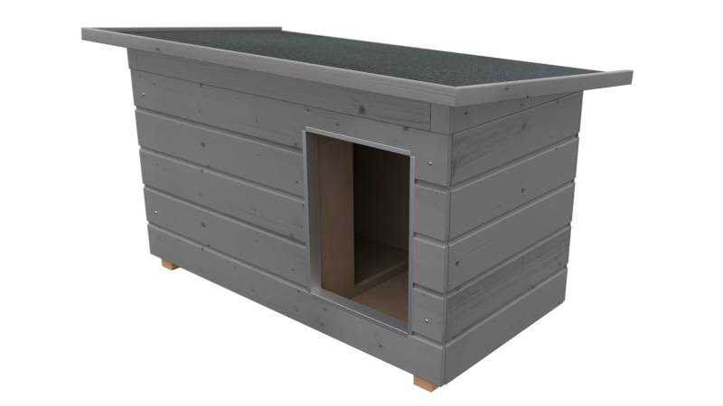 Original SAUERLAND Holz-Hundehütte mit Vorraum, platingrau | Pultdach Allwetter ... Original SAUERLAND Holz-Hundehütte mit Vorraum, platingrau | Pultdach Allwetter ...