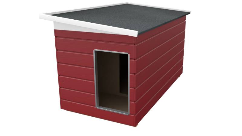 Original SAUERLAND Holz-Hundehütte mit Vorraum, schwedenrot | Pultdach Allwetter... Original SAUERLAND Holz-Hundehütte mit Vorraum, schwedenrot | Pultdach Allwetter...