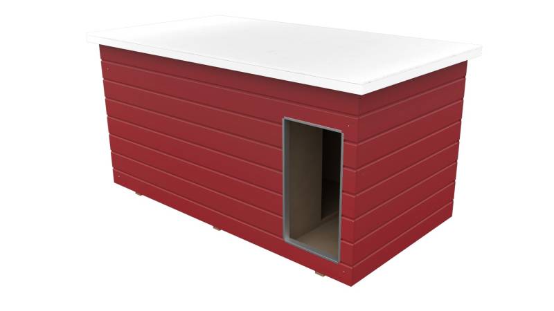 Original SAUERLAND Holz-Hundehütte mit Vorraum, schwedenrot imprägniert | Flachd... Original SAUERLAND Holz-Hundehütte mit Vorraum, schwedenrot imprägniert | Flachd...