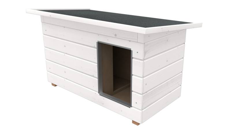 Original SAUERLAND Holz-Hundehütte mit Vorraum, weiß lasiert | Pultdach Allwette... Original SAUERLAND Holz-Hundehütte mit Vorraum, weiß lasiert | Pultdach Allwette...