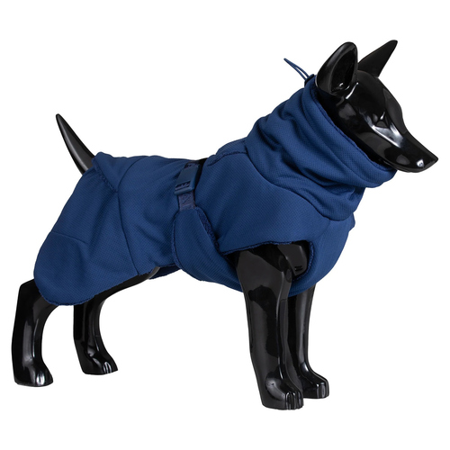 PAIKKA Hunde Bademantel "Drying Coat Spa" navy, Rückenlänge: 40 cm