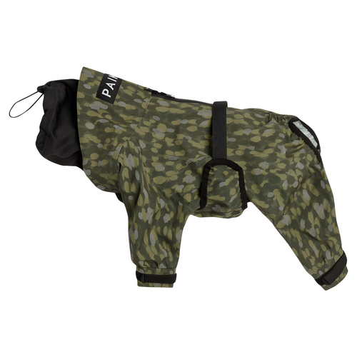 PAIKKA Hunde Regen Overall "Rain Suit" green, Rückenlänge: 60 cm