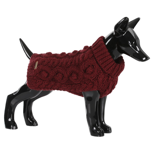 PAIKKA Hunde Strickpullover "Handmade Knit Sweater" burgund PAIKKA Hunde Strickpullover "Handmade Knit Sweater" burgund