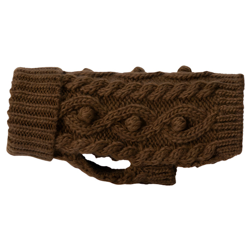 PAIKKA Hunde Strickpullover "Handmade Knit Sweater" camel, Rückenlänge: 35 cm