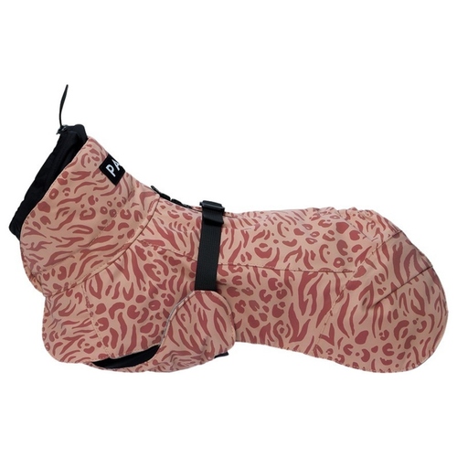 PAIKKA Hunde Winter-Jacke reflektierend "Visibility" Wool red mix