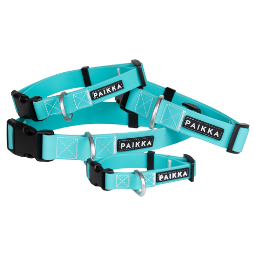 PAIKKA Hundehalsband "Glow Collar" aqua, Verstellmöglichkeit: 23-30 cm