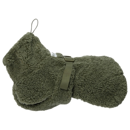 PAIKKA Hundepullover "Sherpa Shirt" olive, Rückenlänge: 25 cm