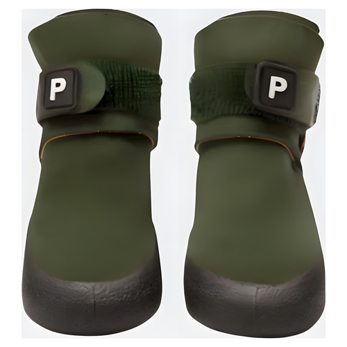 PAIKKA Hundeschuhe "Dog Shoes" olive - 2 Stück, Größe: 1