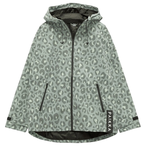 PAIKKA Regenmantel für Zweibeiner reflektierend Unisex "Human Visibility Raincoat" green leo