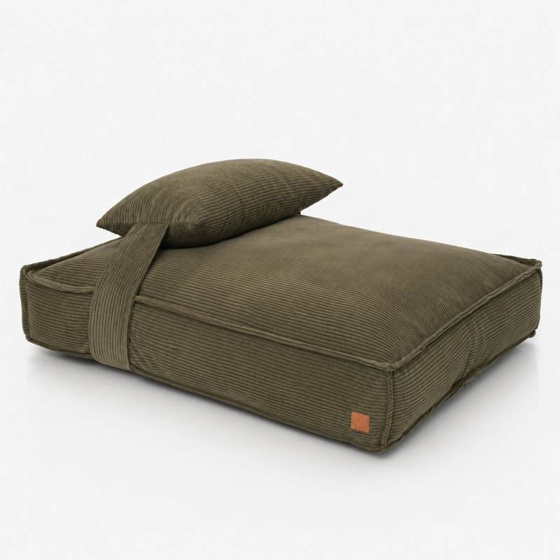 PET & Co. Cordi Luxury Hundebett Khaki M | Orthopädisch & Waschbar | PET & Co.