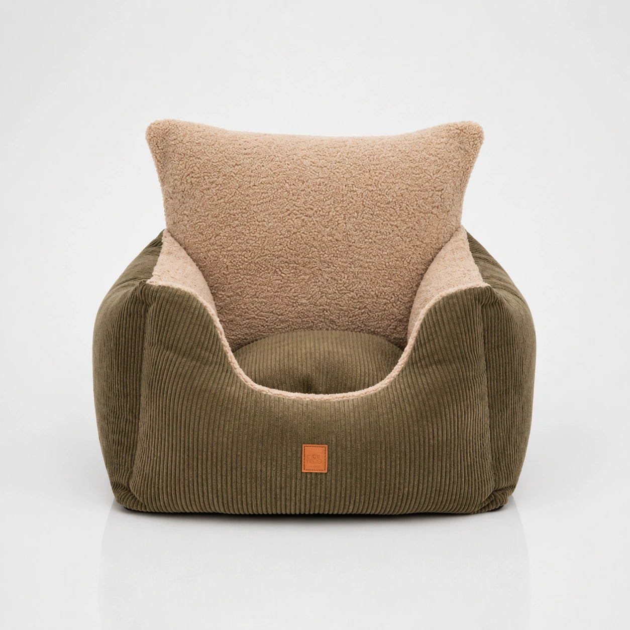 PET & Co. Harry Luxury Hundeautositz Khaki | Sicher, Orthopädisch & Einfach zu befestigen | PET & Co.