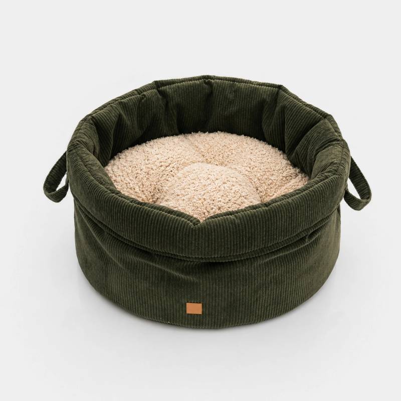 PET & Co. Louis Cord Luxury Hundekorb Khaki M | Premium Design & Handgefertigt | PET & Co. PET & Co. Louis Cord Luxury Hundekorb Khaki M | Premium Design & Handgefertigt | PET & Co.