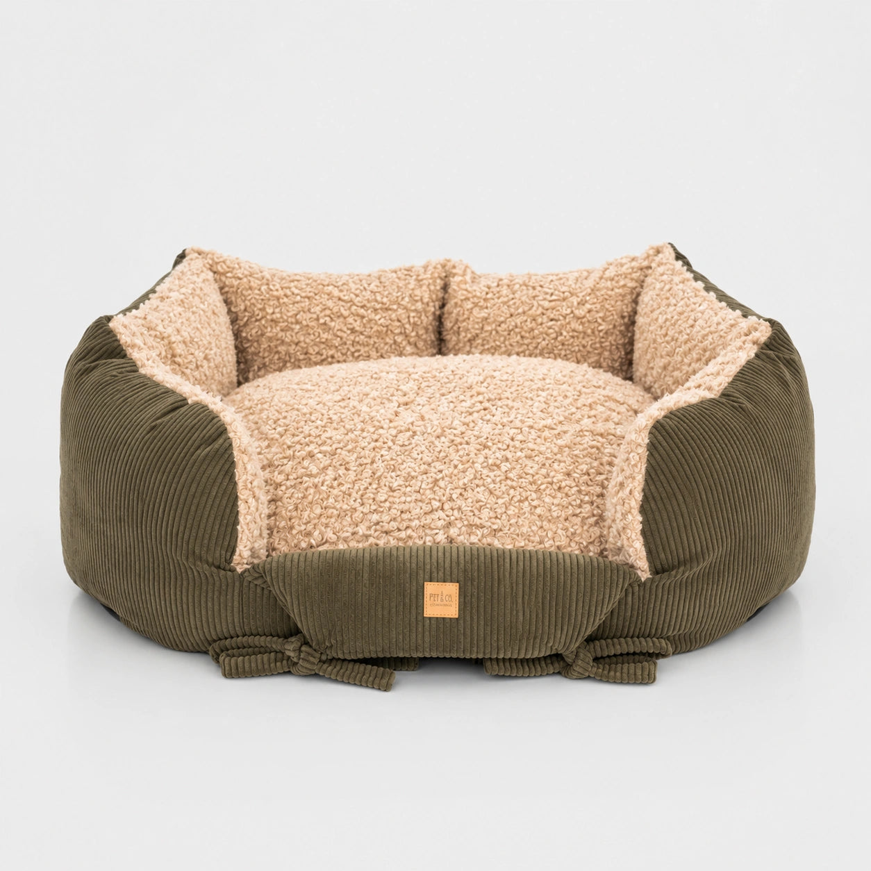 PET & Co. Ronny Luxury Hundebett Khaki L | Orthopädisch & Waschbar | PET & Co.