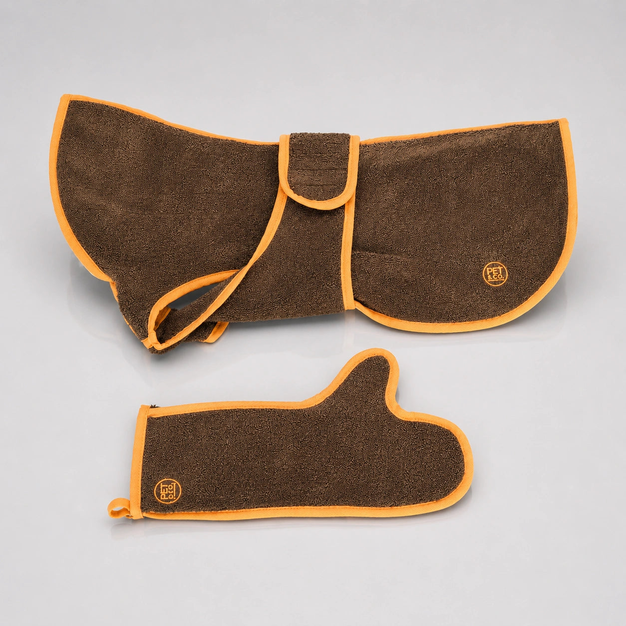 PET & Co. Wrappy Luxury Hunde-Bademantel & Handschuh | Bio-Baumwolle & Pflegeleicht | PET & Co.