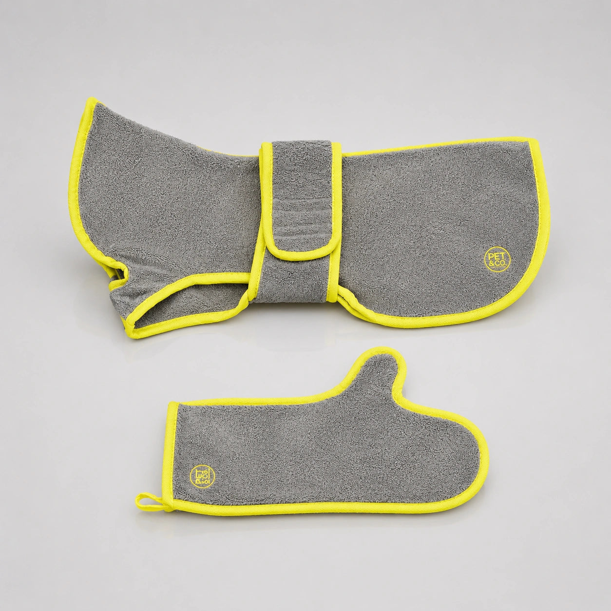 PET & Co. Wrappy Luxury Hunde-Bademantel & Handschuh | Bio-Baumwolle & Pflegeleicht | PET & Co.