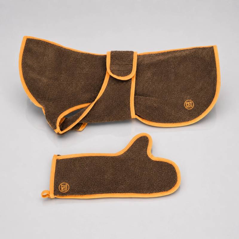 PET & Co. Wrappy Luxury Hunde-Bademantel & Handschuh | Bio-Baumwolle & Pflegeleicht | PET & Co.