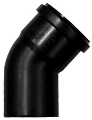 PP- Bogen 45° (75 mm) einseitig steckbar