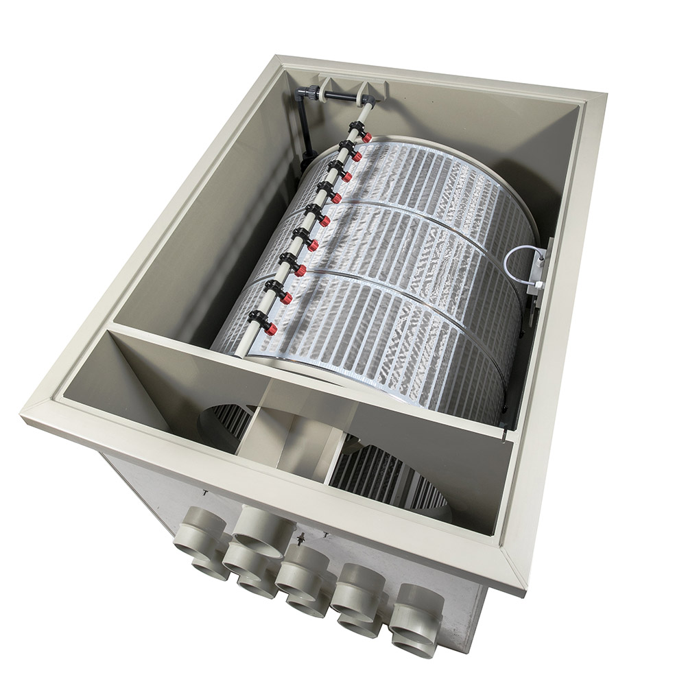 PP100 Trommelfilter Trommeldurchmesser 775 mm mit Spülpumpe
