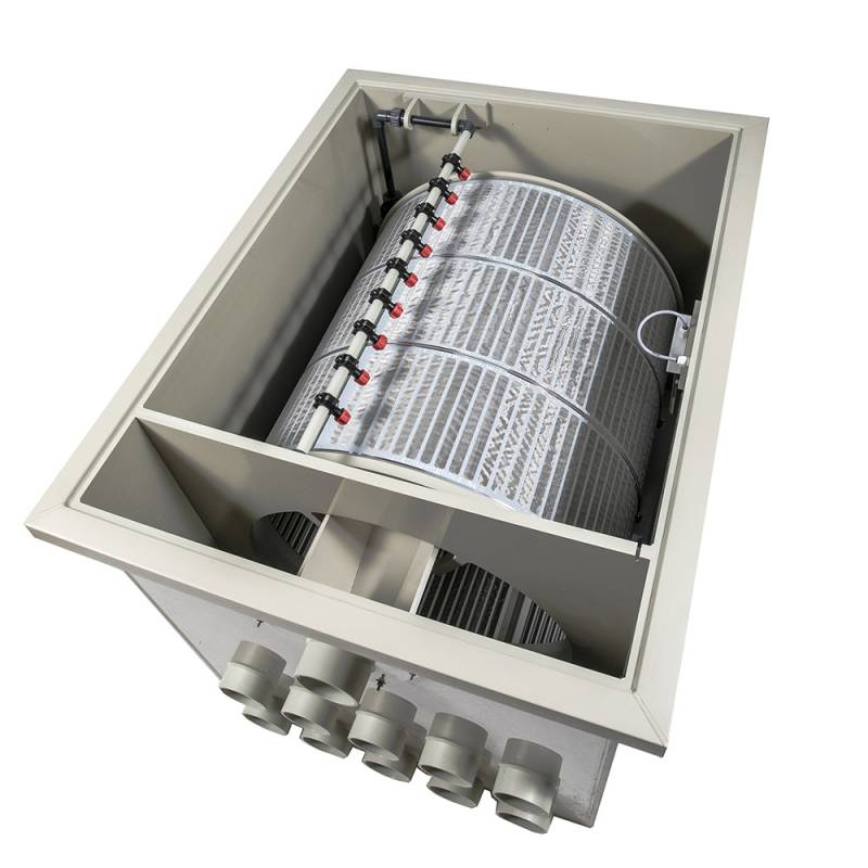 PP100 Trommelfilter Trommeldurchmesser 775 mm mit Spülpumpe