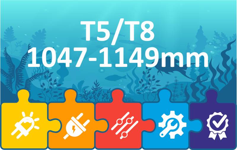 PRO² LED Ersatz T5/T8 Röhren 1047-1149mm Aquarium Beleuchtung | Komplett-Set PRO² LED Ersatz T5/T8 Röhren 1047-1149mm Aquarium Beleuchtung | Komplett-Set