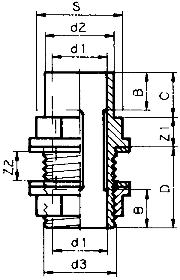 PVC - Durchführung 50x63x2"k