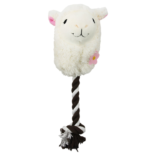 Pawise Hundespielzeug Alpaka Plüschtier mit Seil