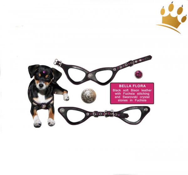 Pet Flys Hundegeschirr Flora Schwarz