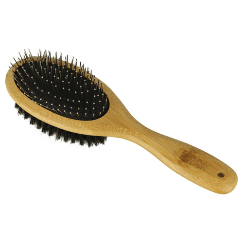 Pet-Joy Products Hundebürste The DoggyBrush 2-in-1 Brush aus Bambus