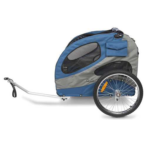 PetSafe Happy Ride Aluminium-Fahrradanhänger blau/grau