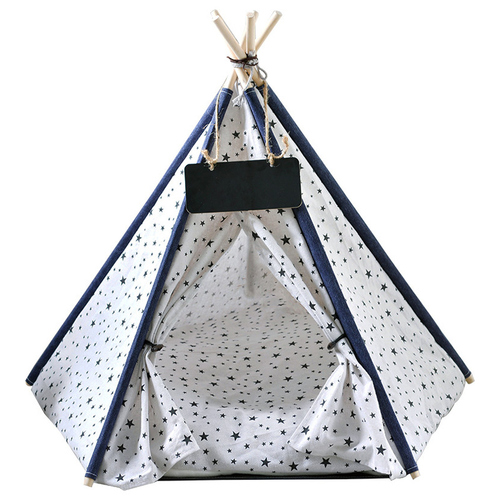 Pettimania Tipi mit Sternprint für Katzen, Maße: 50 x 50 x 70 cm